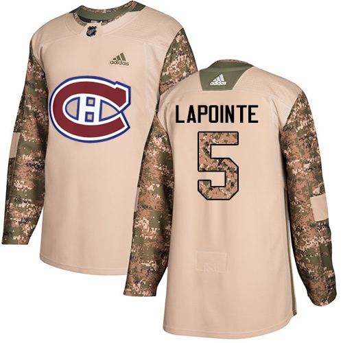 Adidas Canadiens #5 Guy Lapointe Camo Authentic Veterans Day Stitched NHL Jersey